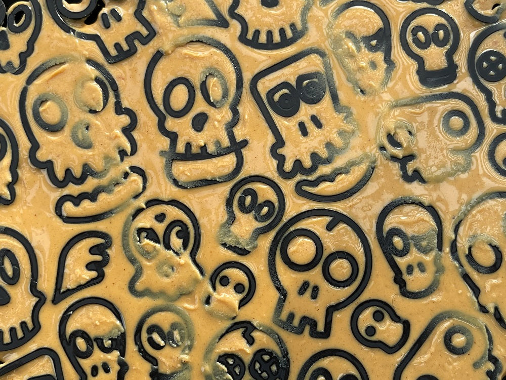 SodaPup TPE eMat Enrichment Lick Mat Zombie Black Large 8"