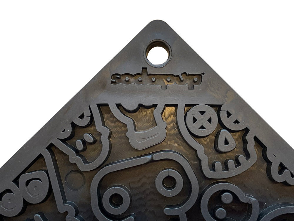 SodaPup TPE eMat Enrichment Lick Mat Zombie Black Large 8"