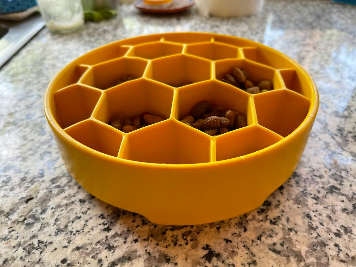 SodaPup Honeycomb eBowl Enrichment Bowl Slow Feeder for Dogs 8"