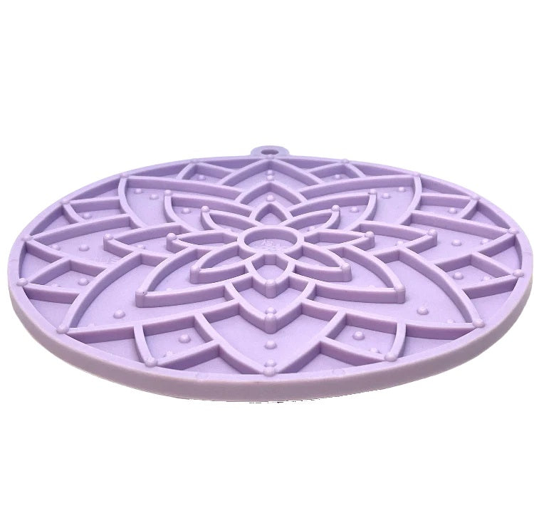 SodaPup TPE eMat Lotus Enrichment Lick Mat Pastel Purple
