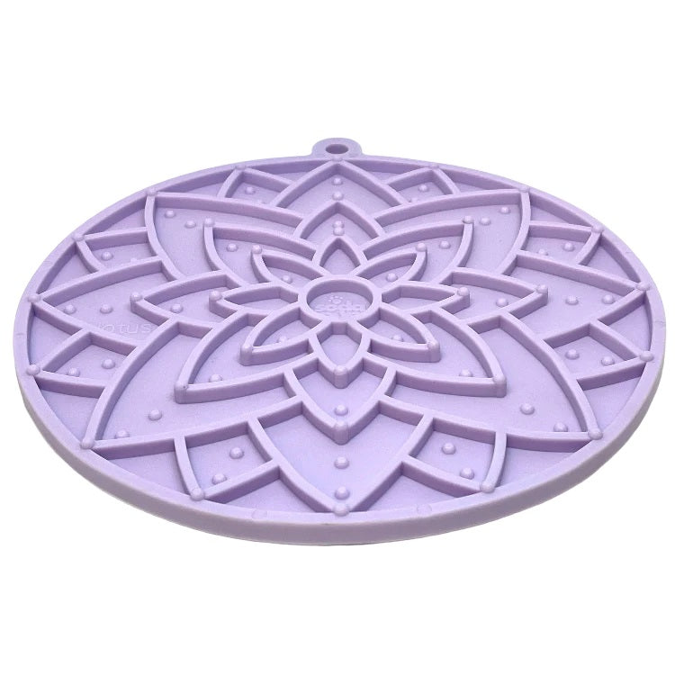 SodaPup TPE eMat Lotus Enrichment Lick Mat Pastel Purple