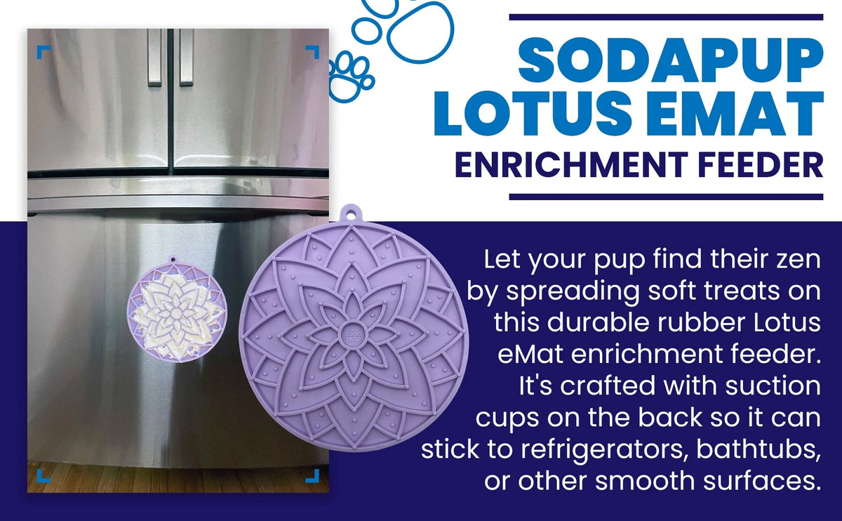 SodaPup TPE eMat Lotus Enrichment Lick Mat Pastel Pink