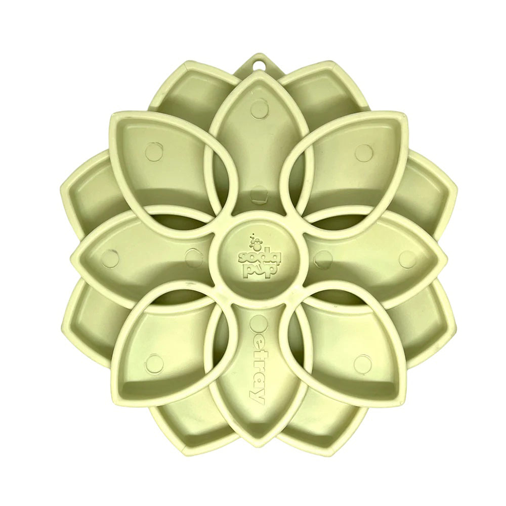 SodaPup Mandala Softie eTray Enrichment Feeder for Dogs Pastel Green 8"