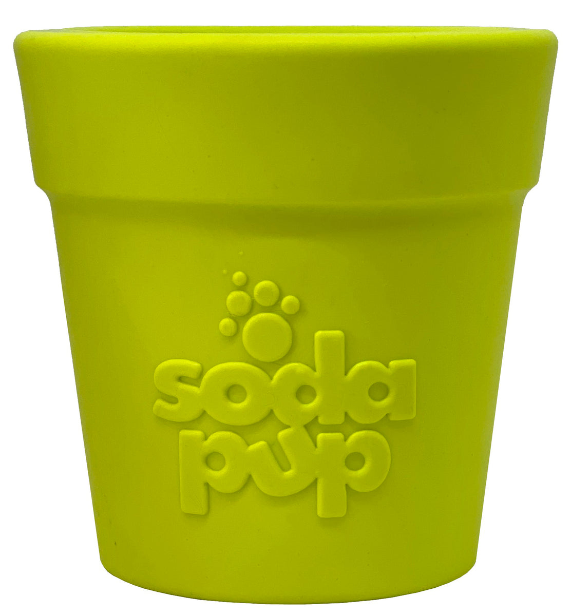 SodaPup Rubber  Flower Pot Durable Treat Dispenser Dog Toy Green 3.5"