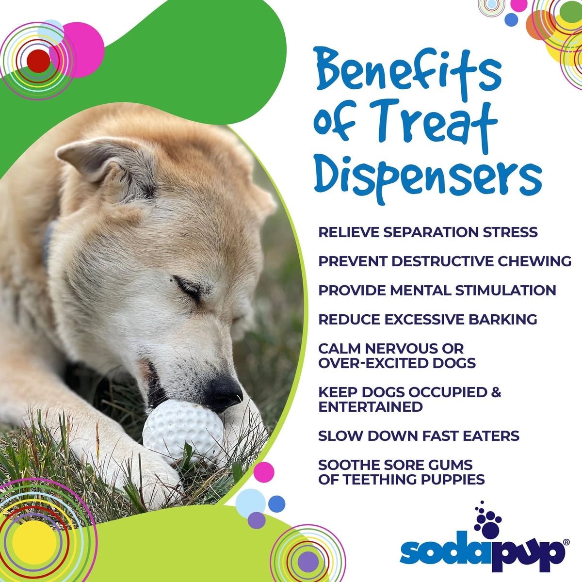 SodaPup PUP-X Golf Ball Treat Dispenser Interactive Dog Toy