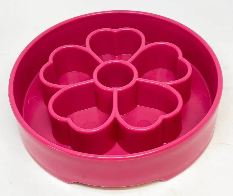 SodaPup Flower eBowl Enrichment Slow Feeder Bowl Pink 8"