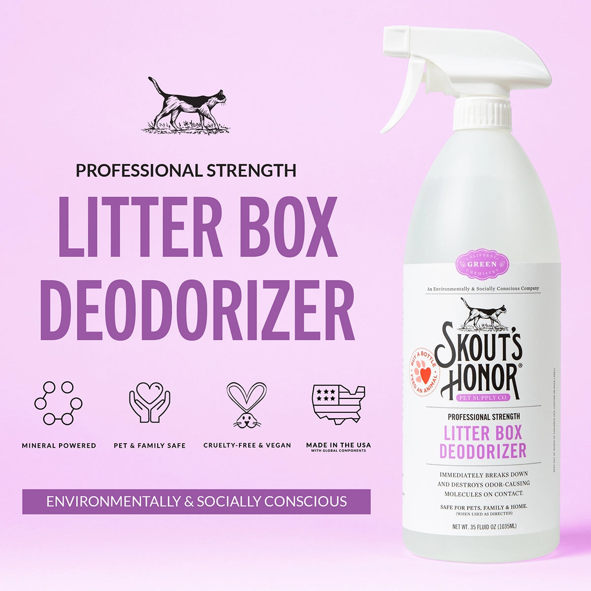 Skout's Honor Litter Box Deodorizer 35 oz