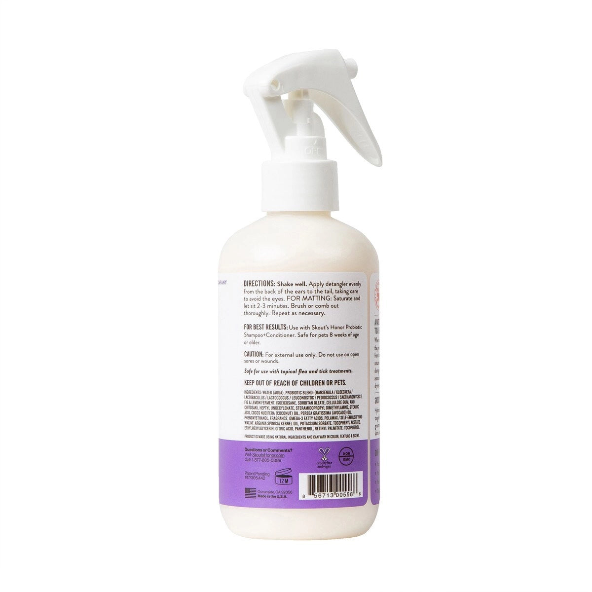 Skout's Honor Probiotic Daily Use Detangler Lavender 8 oz
