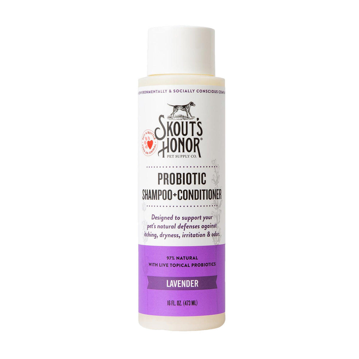Skout's Honor Probiotic Shampoo + Conditioner Lavender 16 oz
