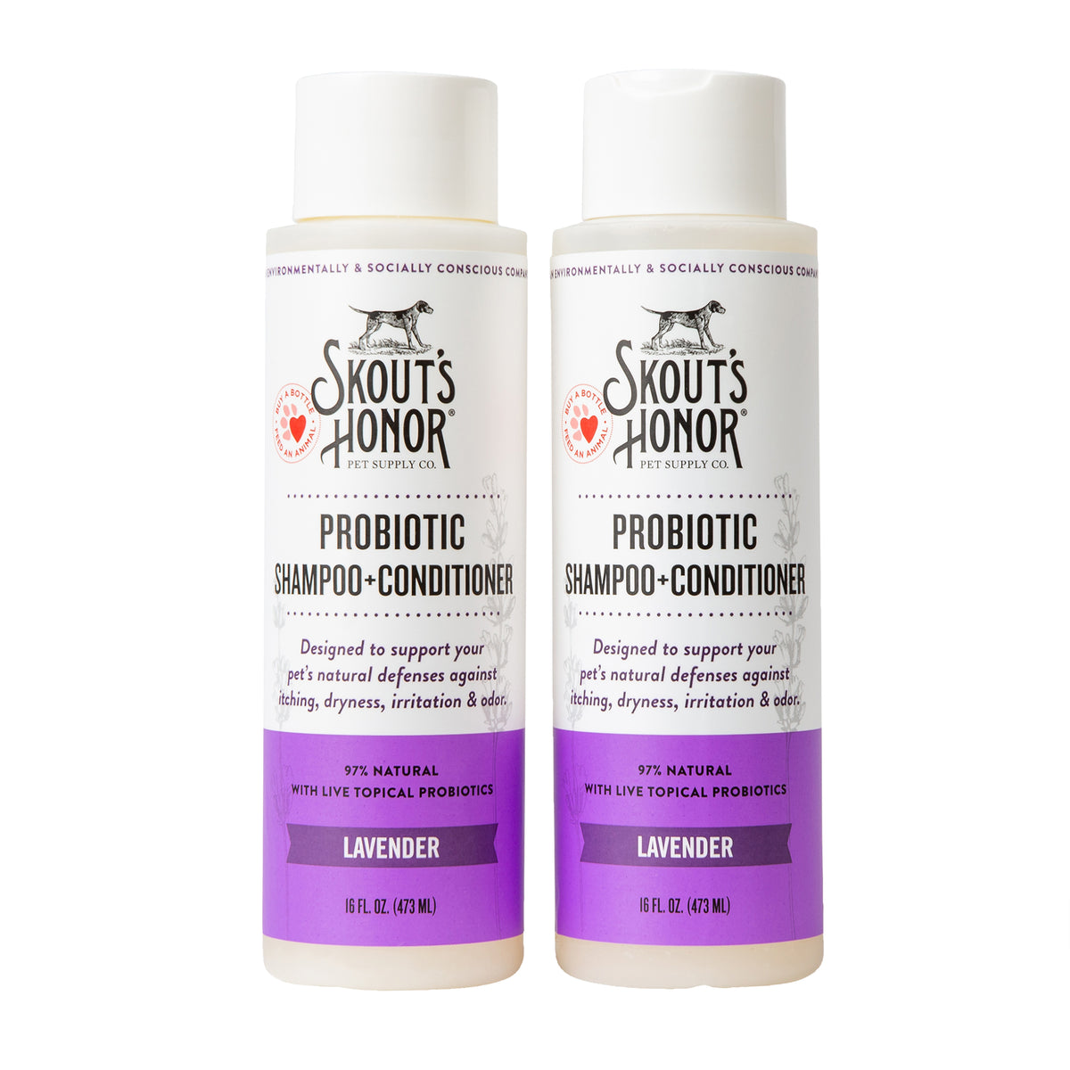 Skout's Honor Probiotic Shampoo + Conditioner Lavender 16 oz