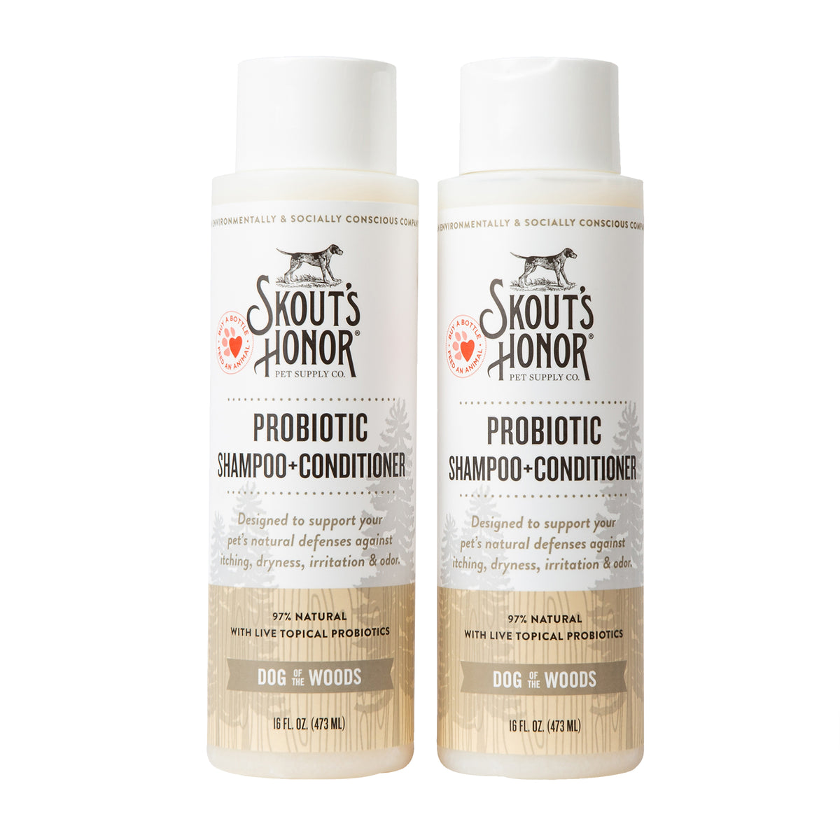 Skout's Honor Probiotic Shampoo + Conditioner Dog of the Woods 16 oz