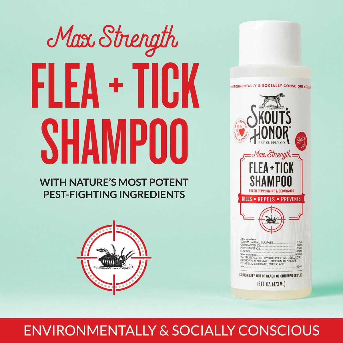 Skout's Honor Flea + Tick Shampoo 16oz