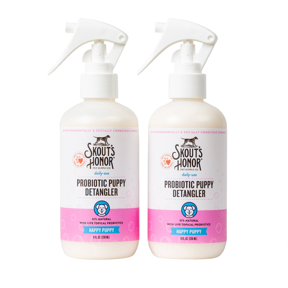 Skout's Honor Probiotic Daily Use Detangler Happy Puppy 8 oz