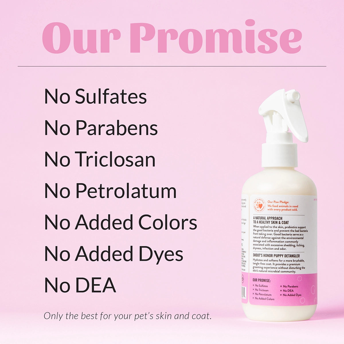 Skout's Honor Probiotic Daily Use Detangler Happy Puppy 8 oz