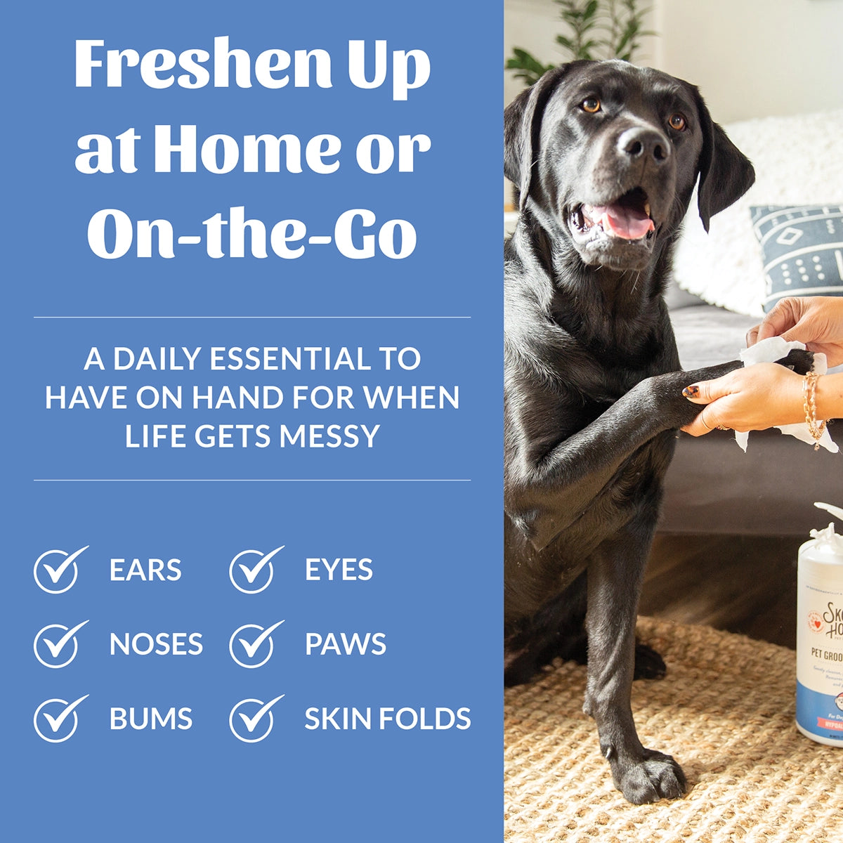 Skout's Honor Pet Grooming Wipes for Dogs & Cats 80ct