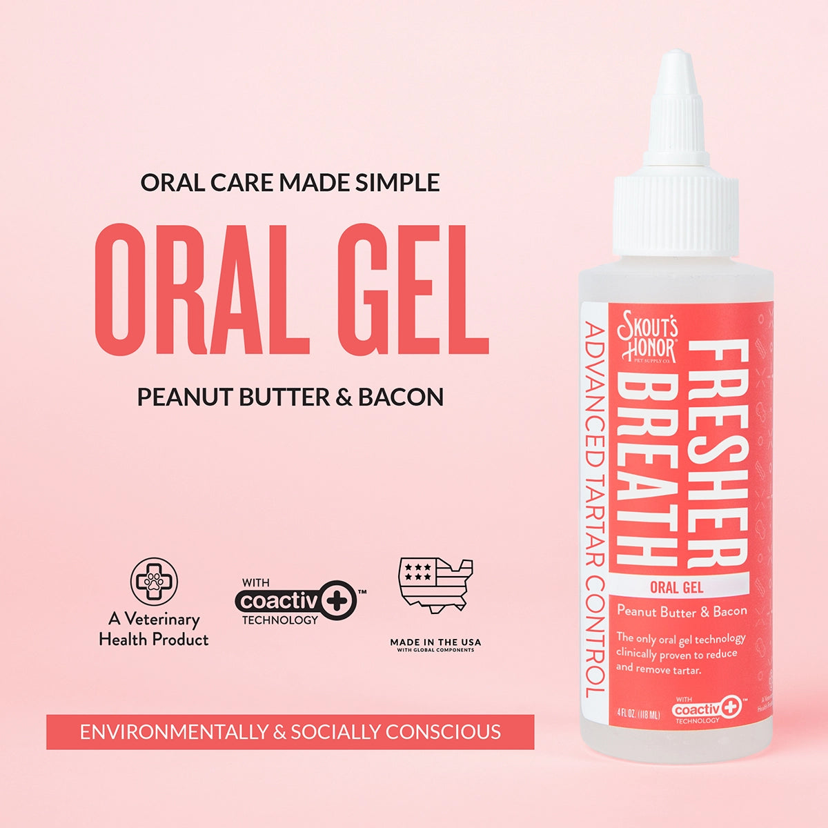 Skout's Honor Oral Gel: Peanut Butter & Bacon 4oz