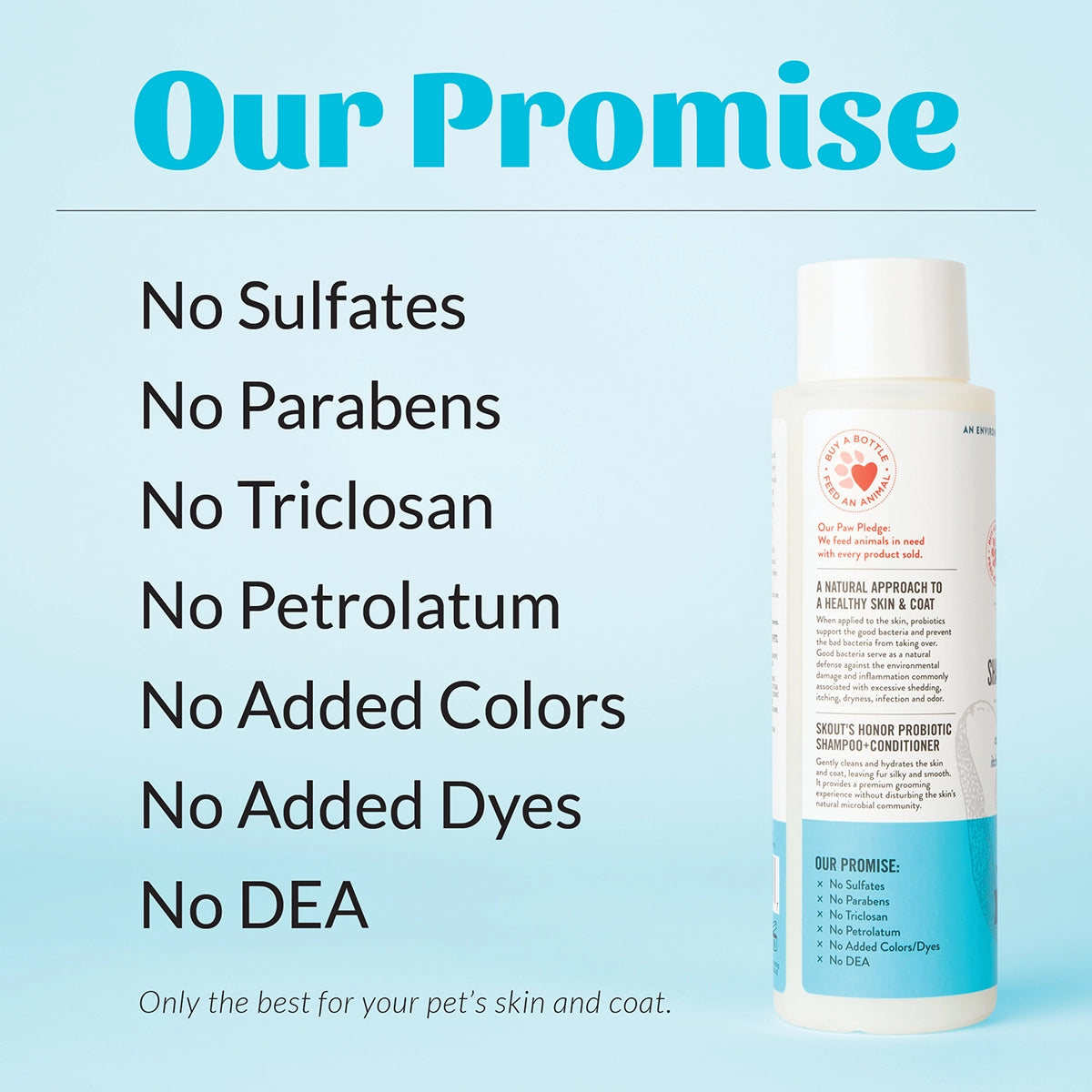 Skout's Honor Cat Probiotic Shampoo + Conditioner Fragrance-Free 16oz