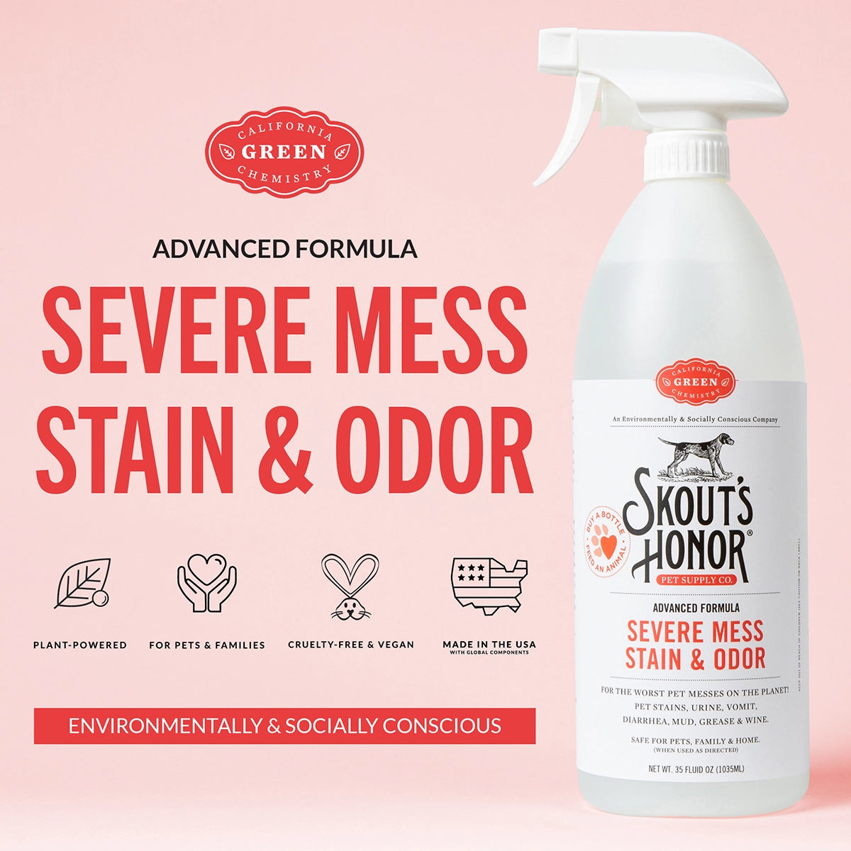 Skout's Honor Severe Mess Stain & Odor - Advanced Formula (Dog) 35oz