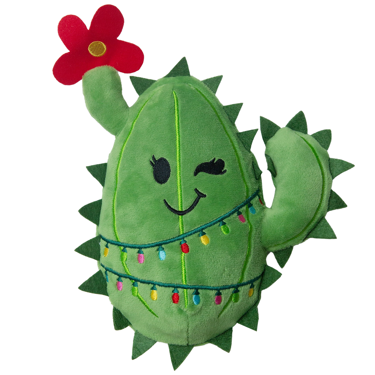 SnugArooz Cactus with Christmas Lights Dog Toy