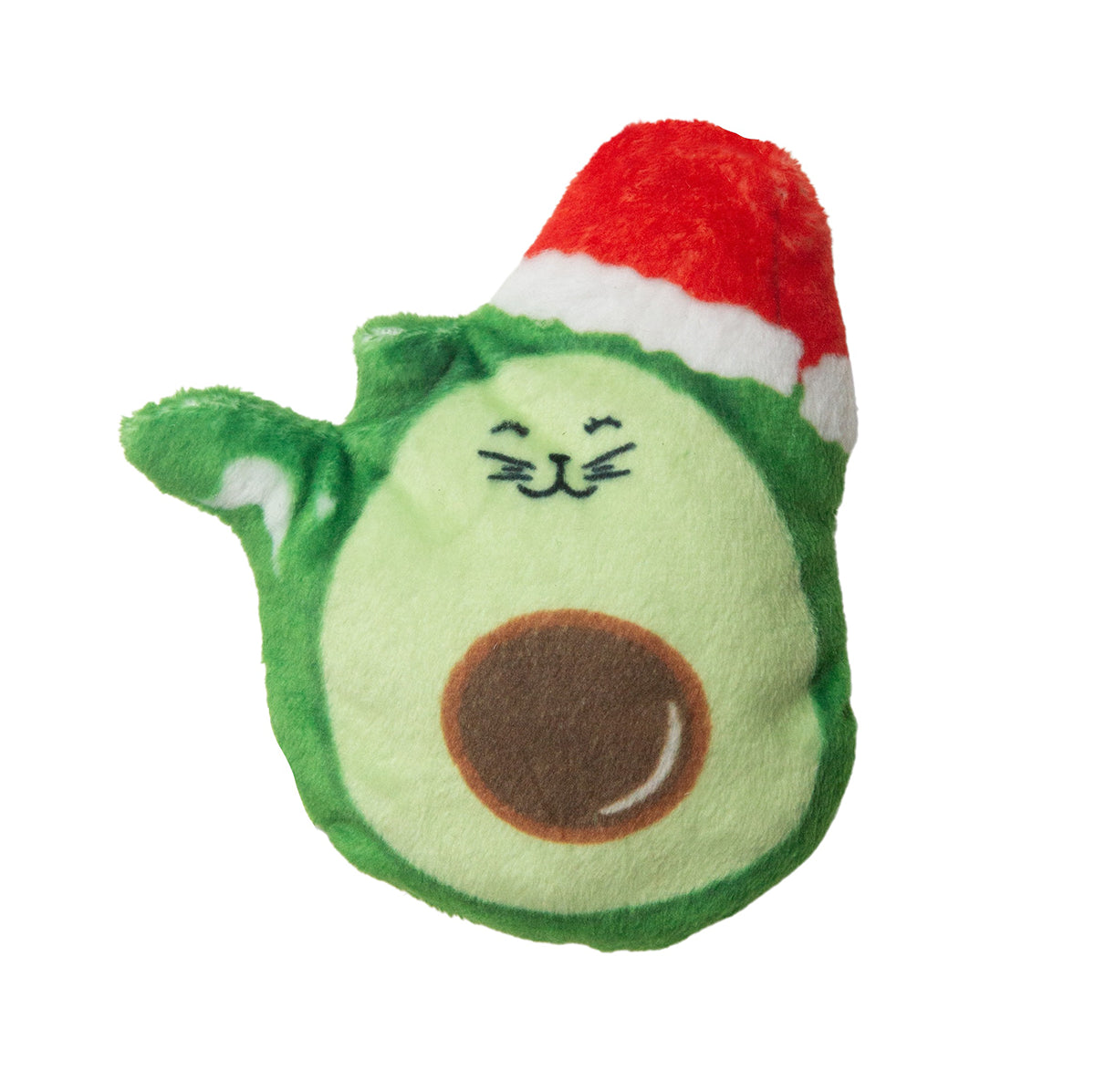 SnugArooz Avocato with Santa Hat w/ Catnip Cat Toy 4"