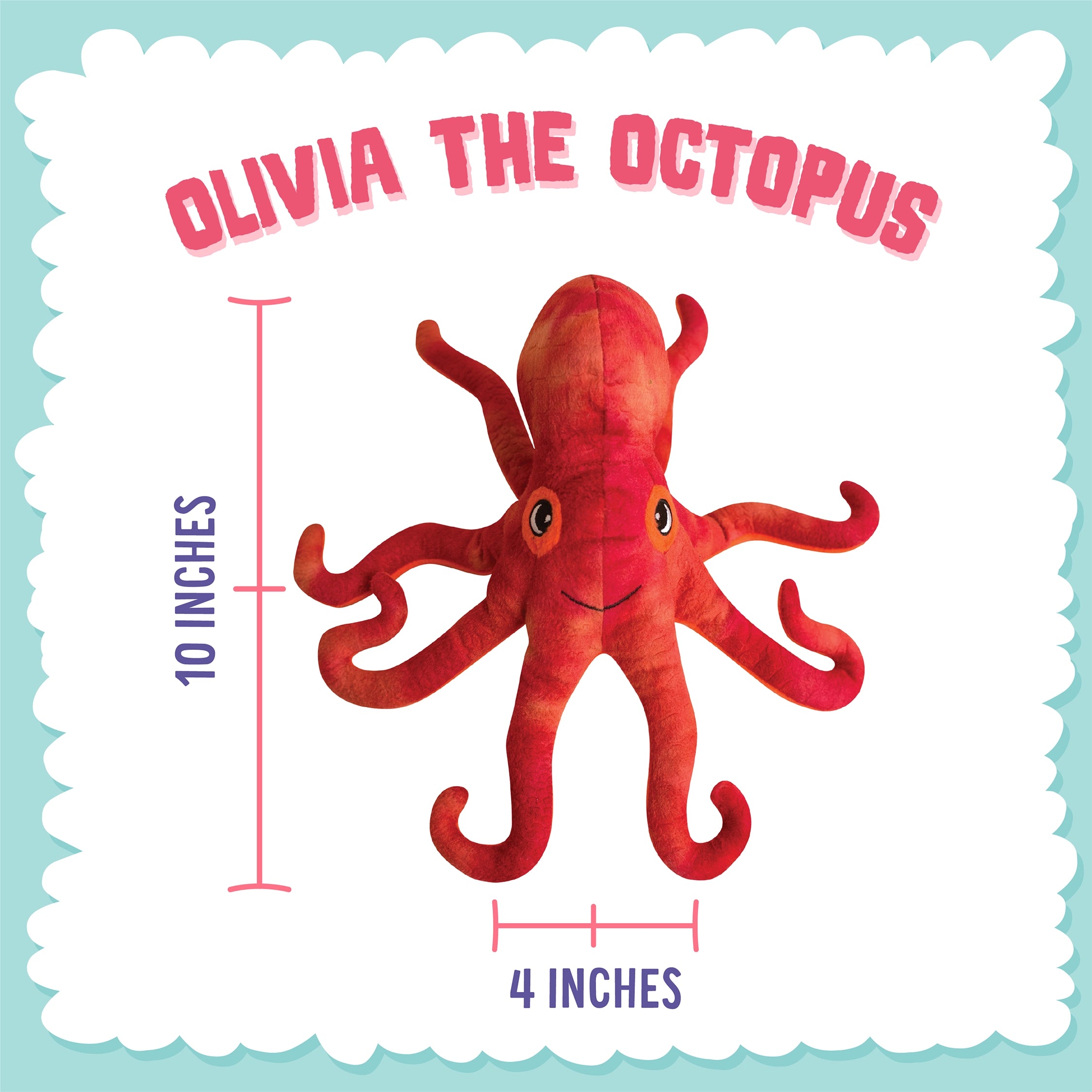 SnugArooz Olivia the Octopus Plush Dog Toy 11"