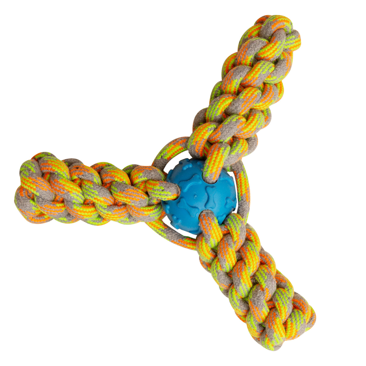 SnugArooz Fling N' Fun Rope Dog Toy Assorted Colors 7"