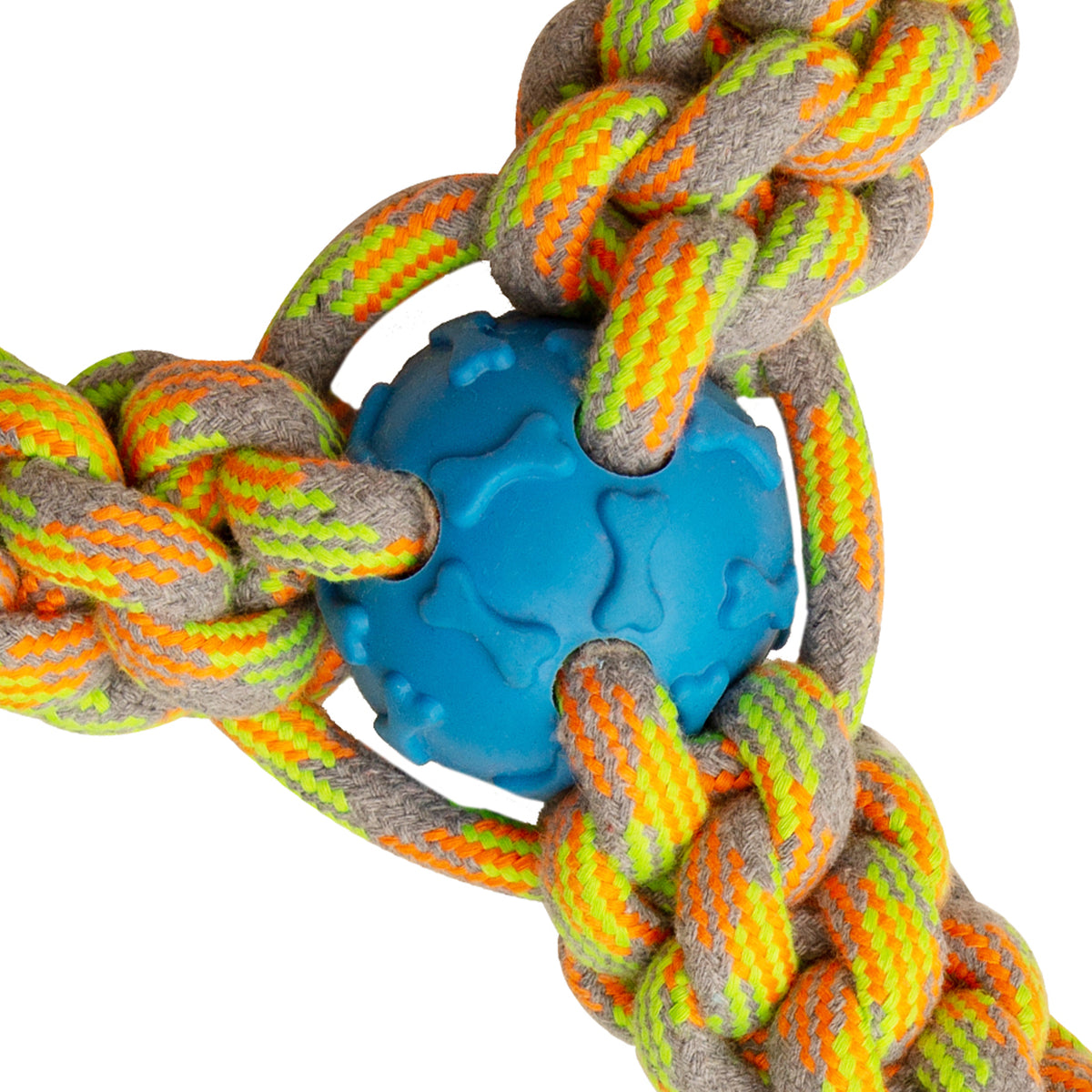 SnugArooz Fling N' Fun Rope Dog Toy Assorted Colors 7"