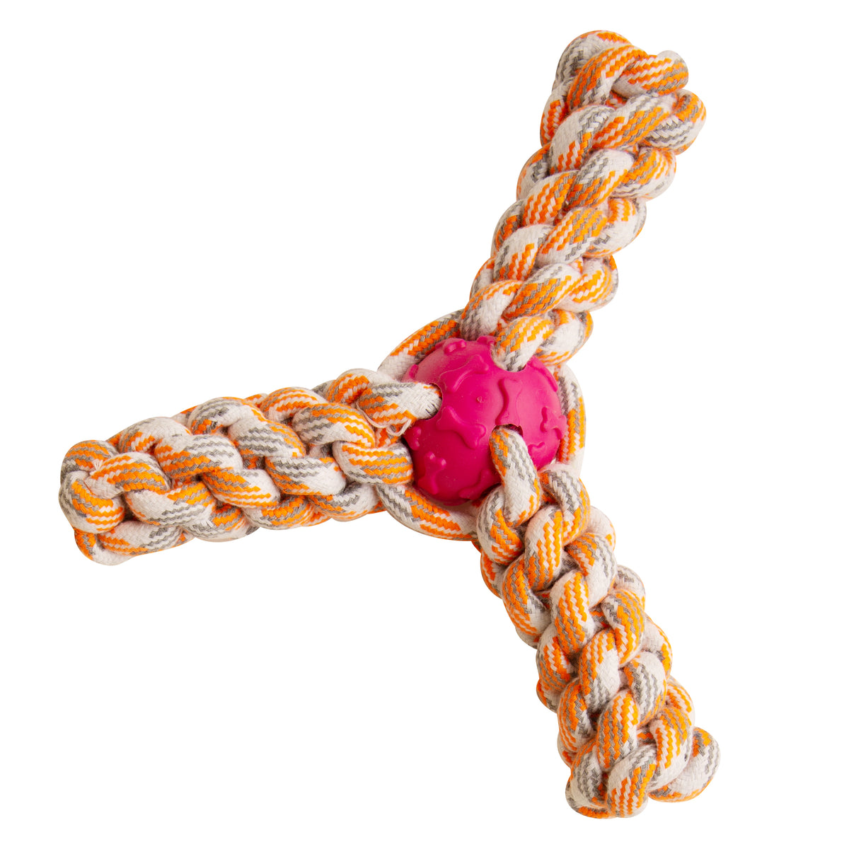 SnugArooz Fling N' Fun Rope Dog Toy Assorted Colors 7"