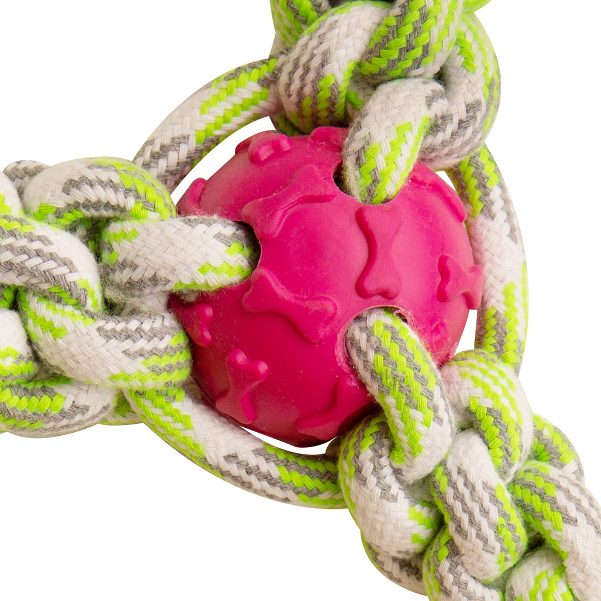 SnugArooz Mini Fling N' Fun Rope Dog Toy Assorted Colors 4"