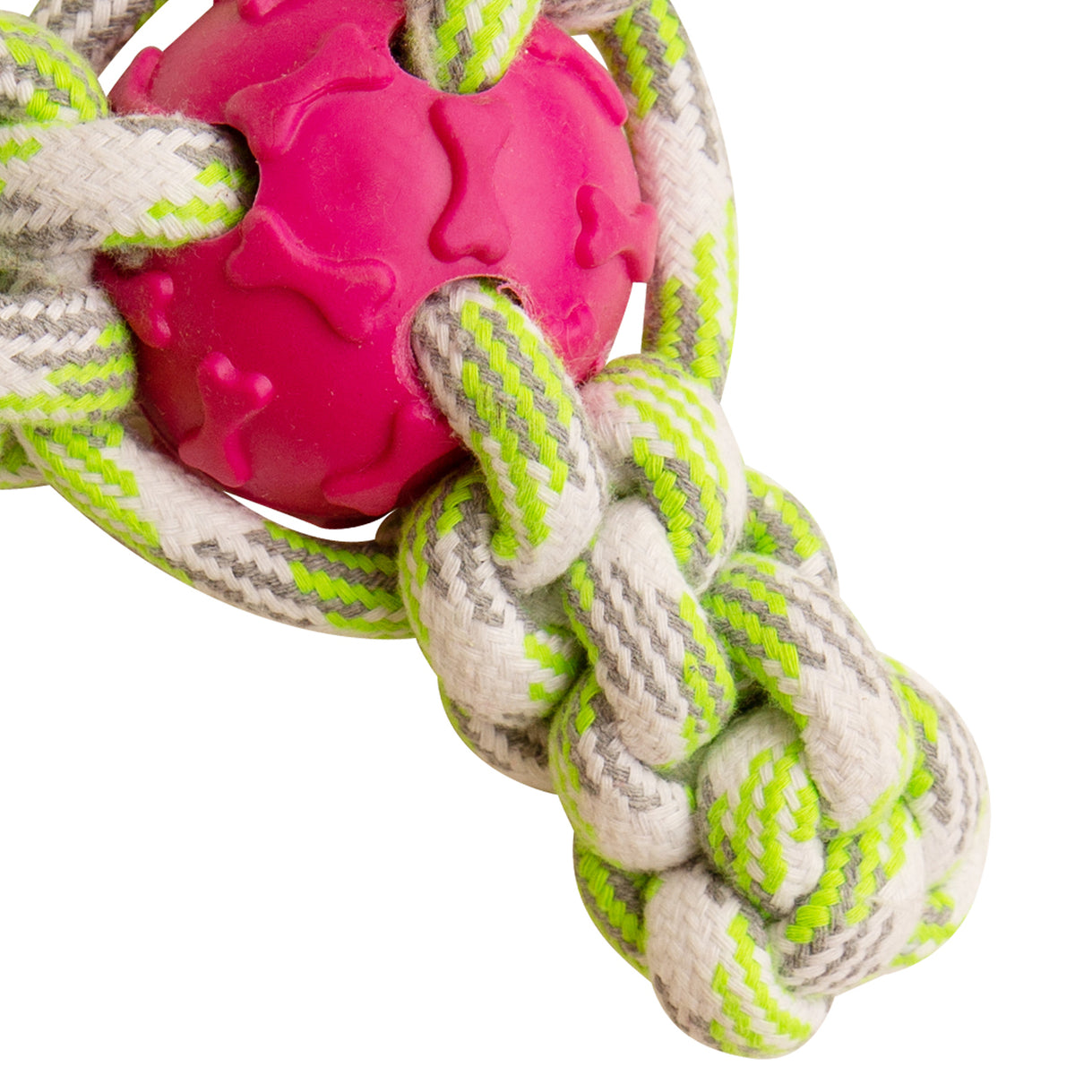 SnugArooz Mini Fling N' Fun Rope Dog Toy Assorted Colors 4"