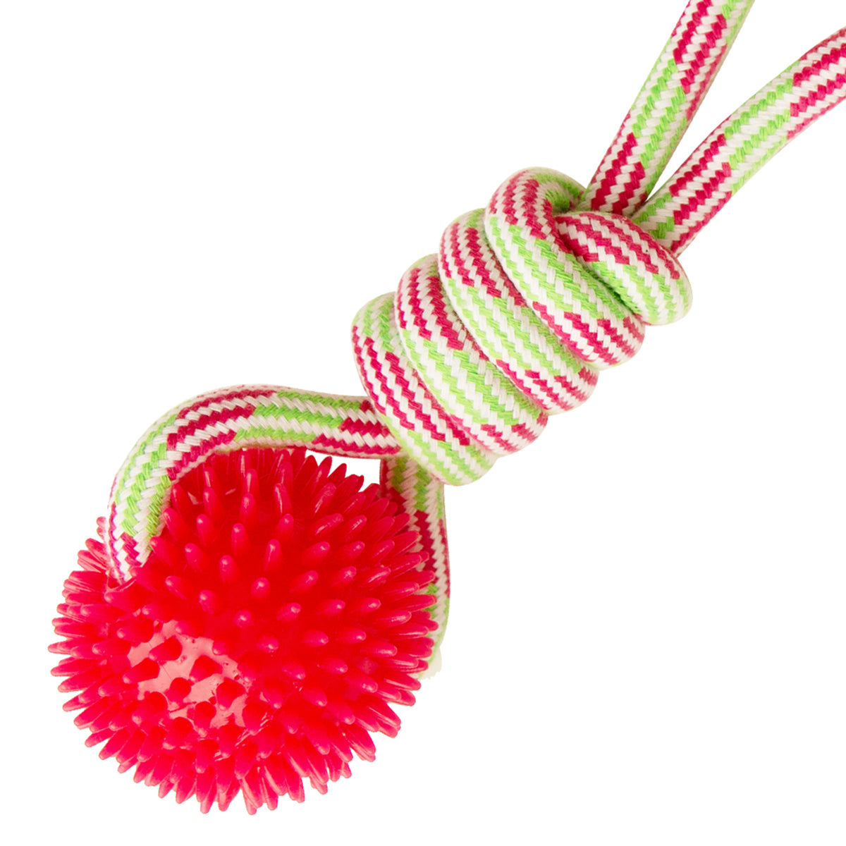 SnugArooz SpikeOMite Rope Dog Toy Assorted Colors 16"