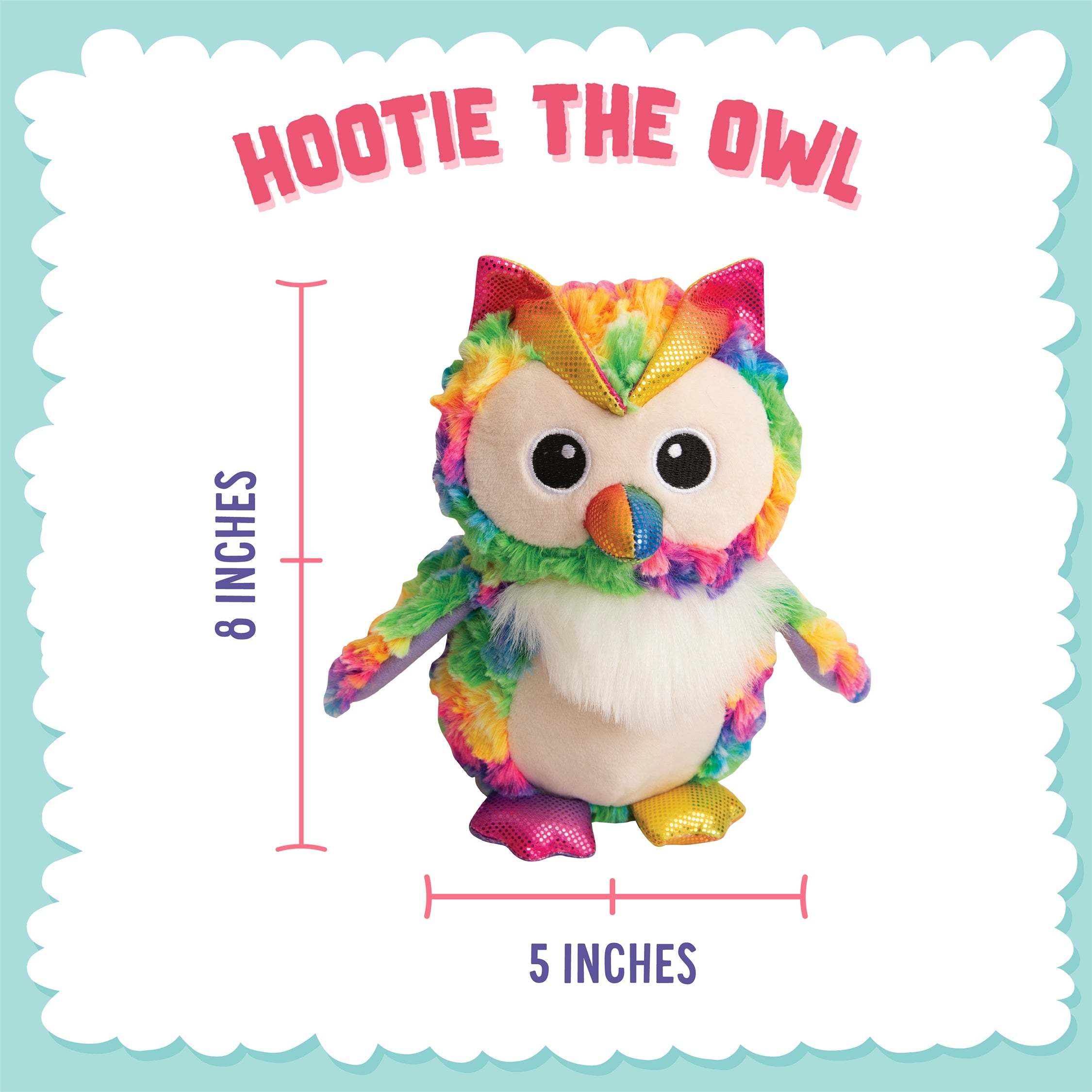SnugArooz Hootie the Owl Plush Dog Toy 8"