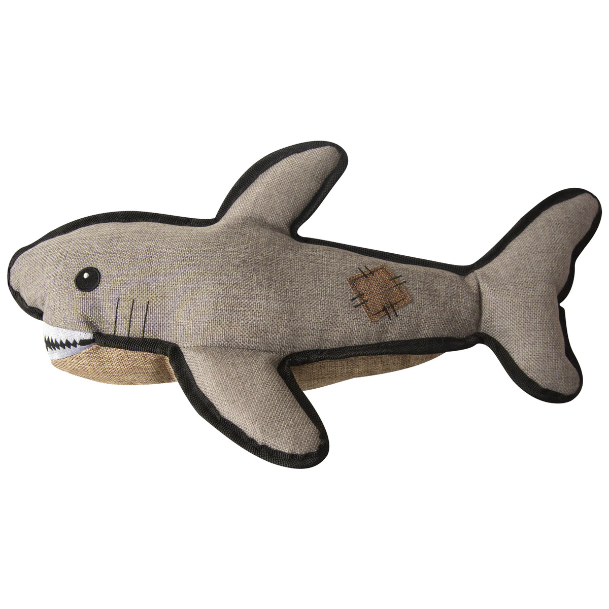 SnugArooz Saul the Shark w/ Rubber Spikey Ball Plush Dog Toy 19"