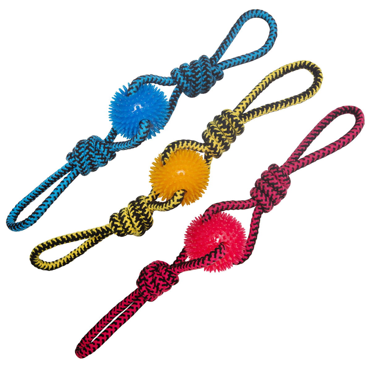 SnugArooz Spikey Baby Rope Dog Toy Assorted Colors 19"