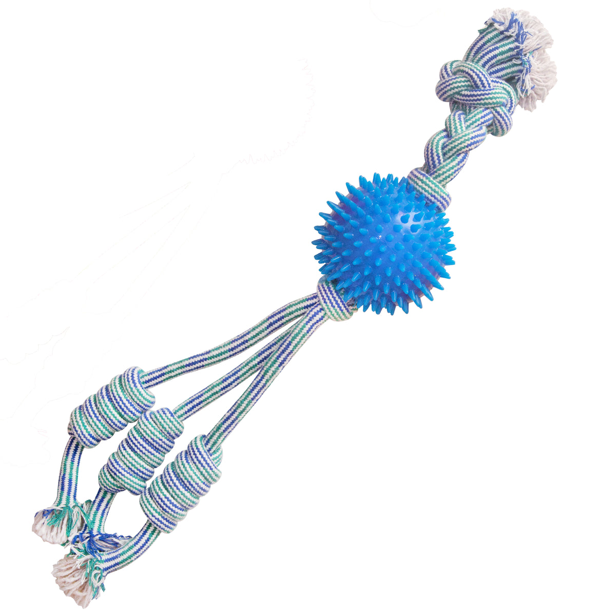 SnugArooz Feel'N Spikey Rope Dog Toy Assorted Colors 23"