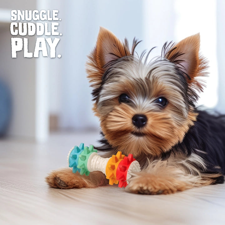 SnugArooz Shake It Off Dog Chew Toy Multicolored 5"