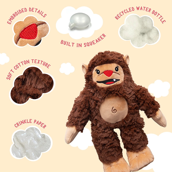 SnugArooz Billy the Big Foot Plush Dog Toy 11"