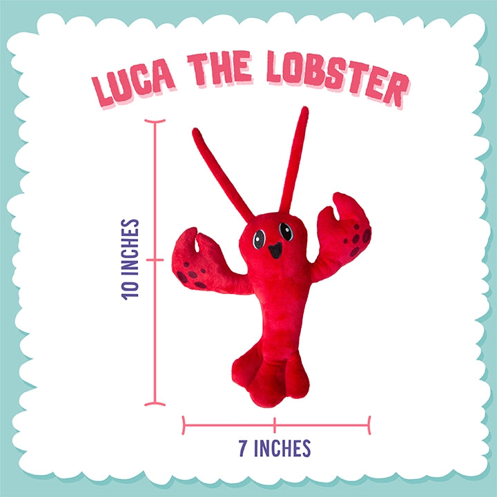 SnugArooz Luca the Lobster Plush Dog Toy 10"