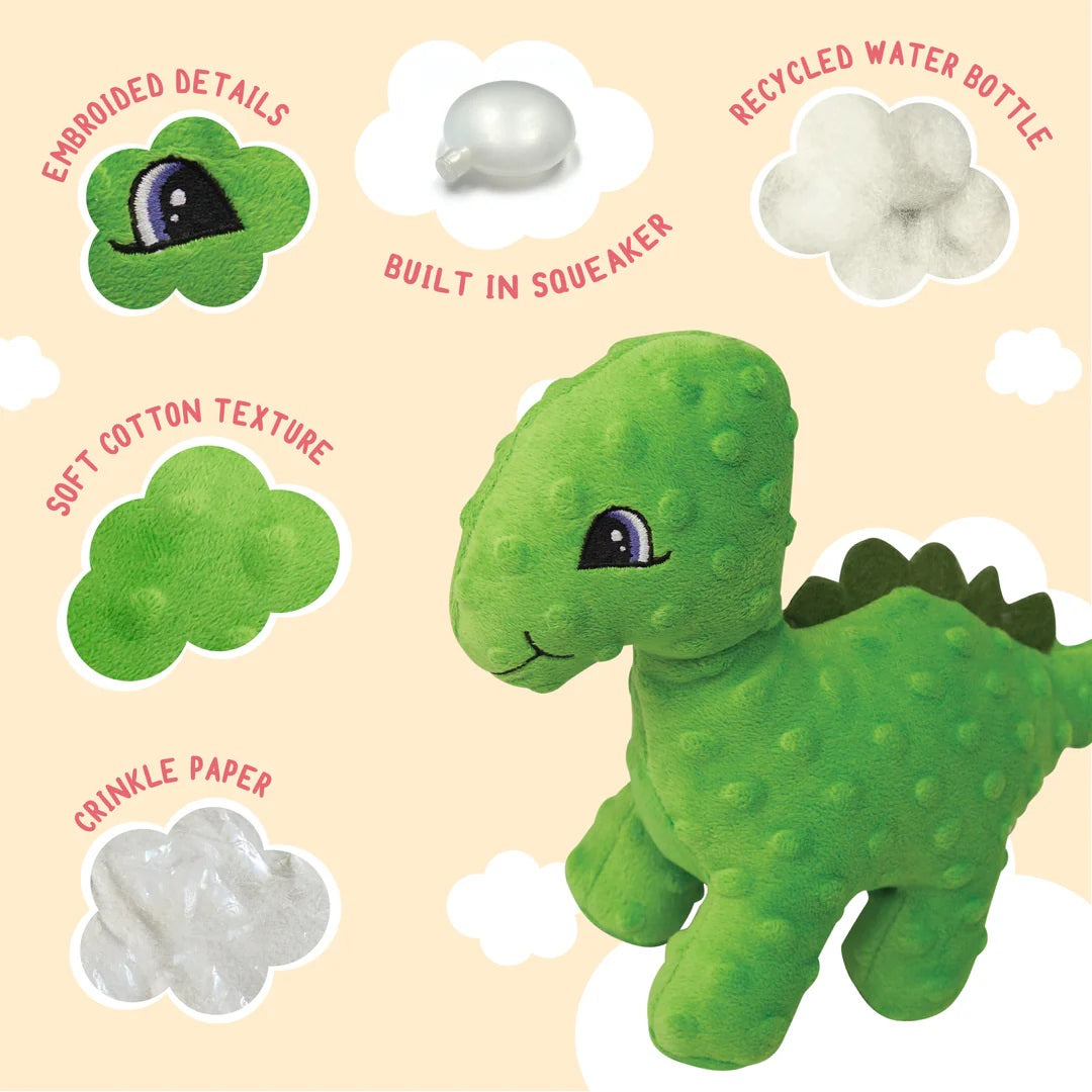 SnugArooz Brianna the Bronto Plush Dog Toy 8"