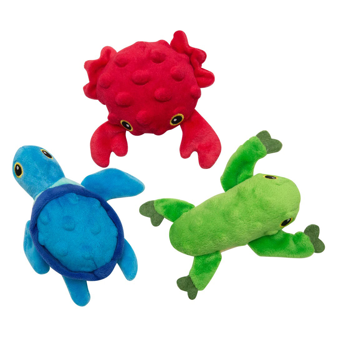 SnugArooz Lil Ocean Buddies Plush Dog Toys 3pk