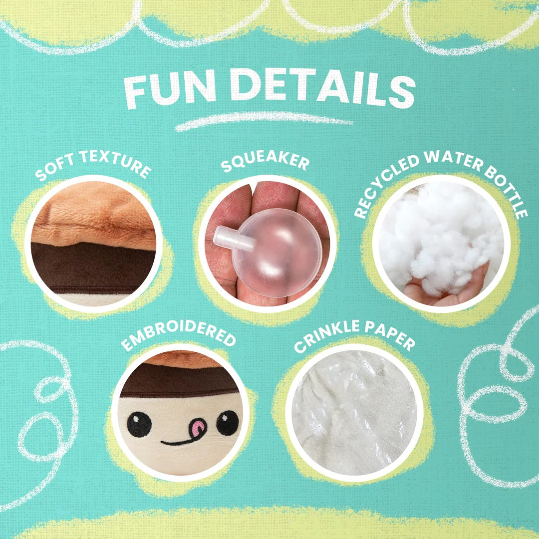 SnugArooz Summer the Smore Plush Dog Toy 6"