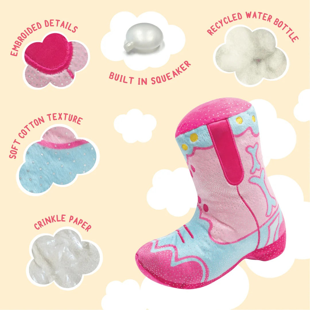 SnugArooz Single 2 Boot Plush Dog Toy 7"