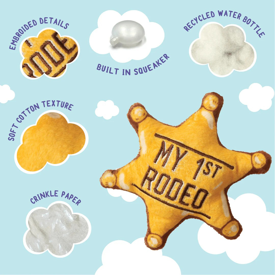 SnugArooz Baby 1st Rodeo Plush Dog Toy 6.5"