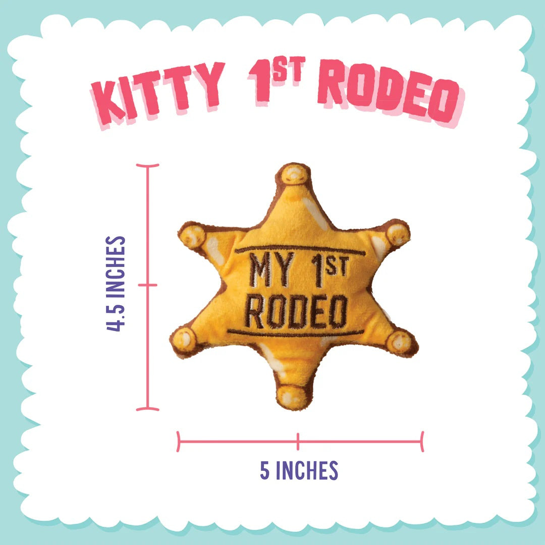 SnugArooz Kitty 1st Rodeo with Catnip Cat Toy 5"