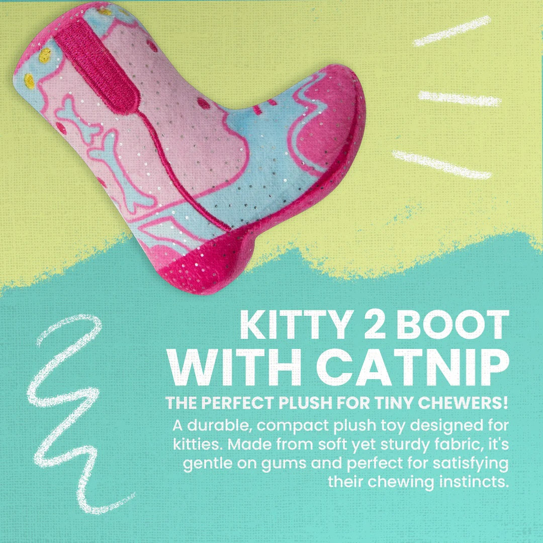 SnugArooz Kitty 2 Boot with Catnip Cat Toy 4"