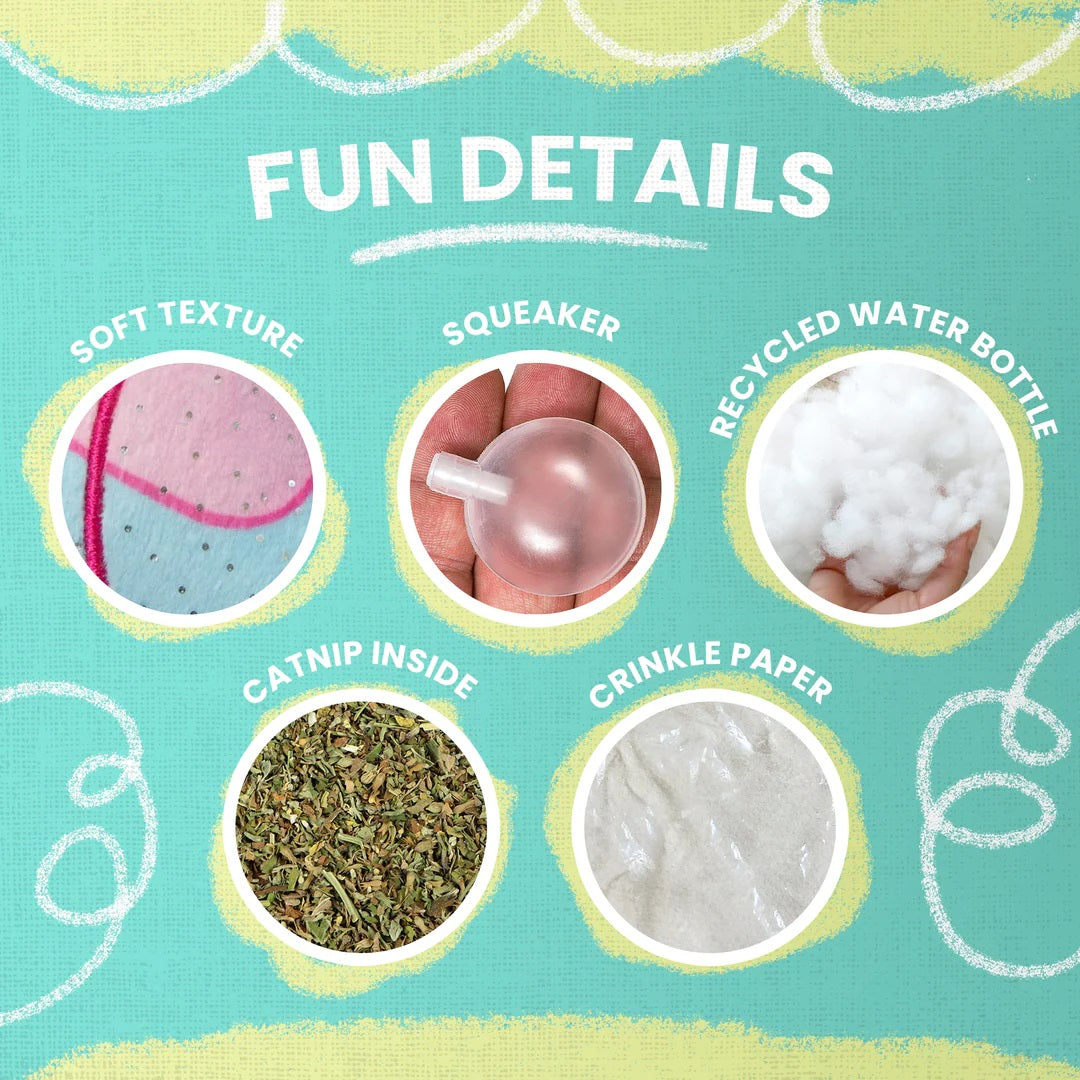 SnugArooz Kitty 2 Boot with Catnip Cat Toy 4"