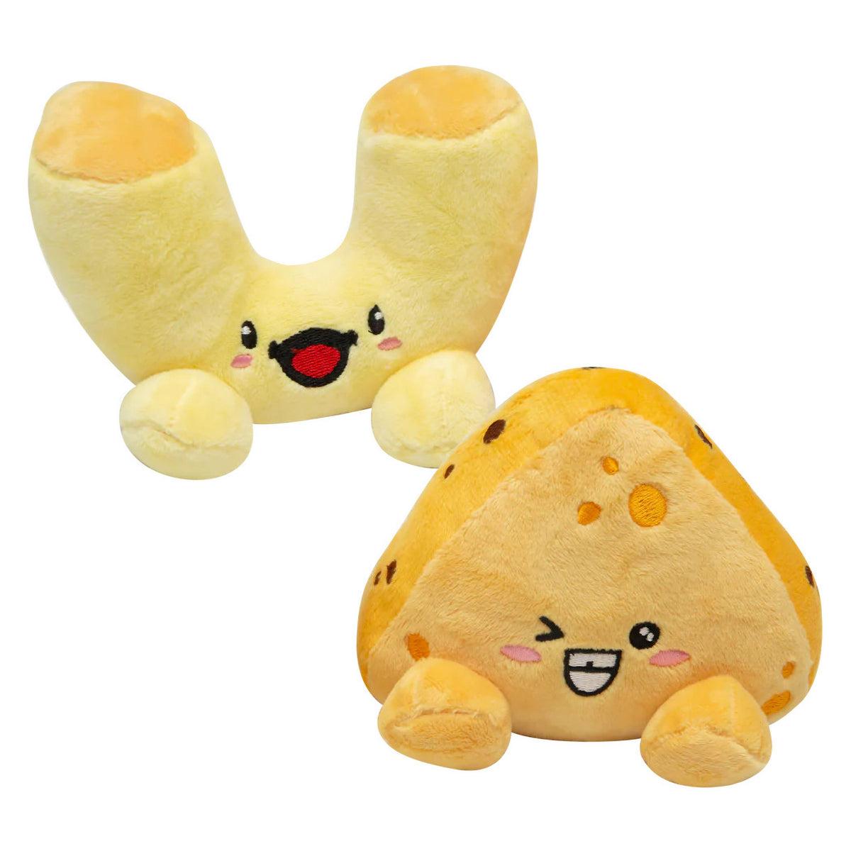 SnugArooz Mac and Cheese Plush Dog Toy 5" 2pk