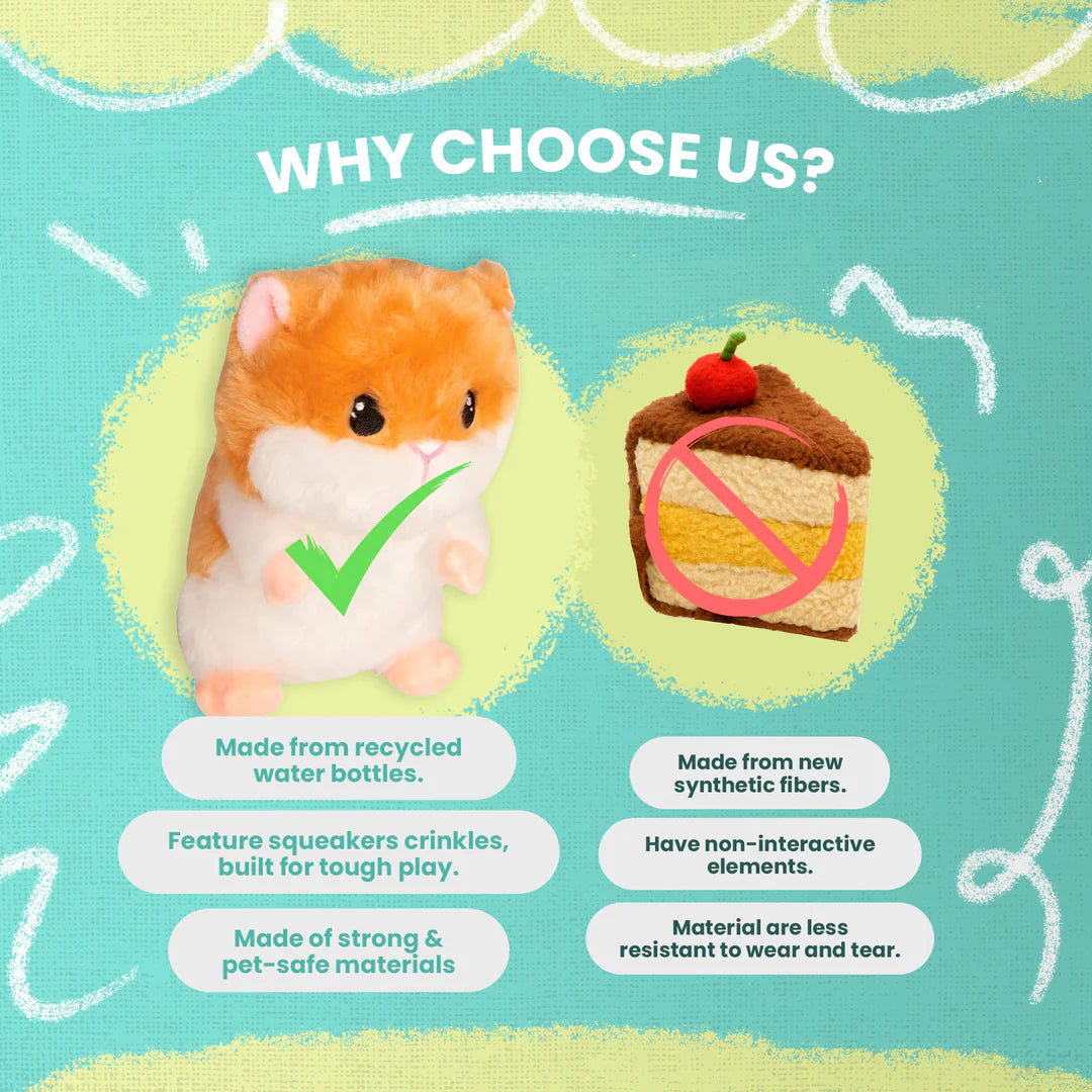 SnugArooz Hannah's Hampster Plush Dog Toy