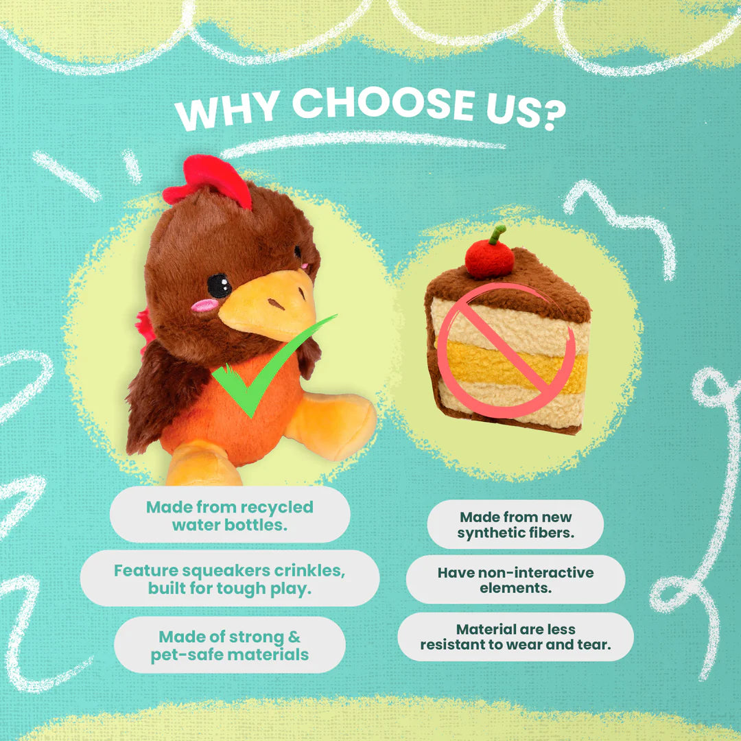 SnugArooz Rusty the Rooster Plush Dog Toy