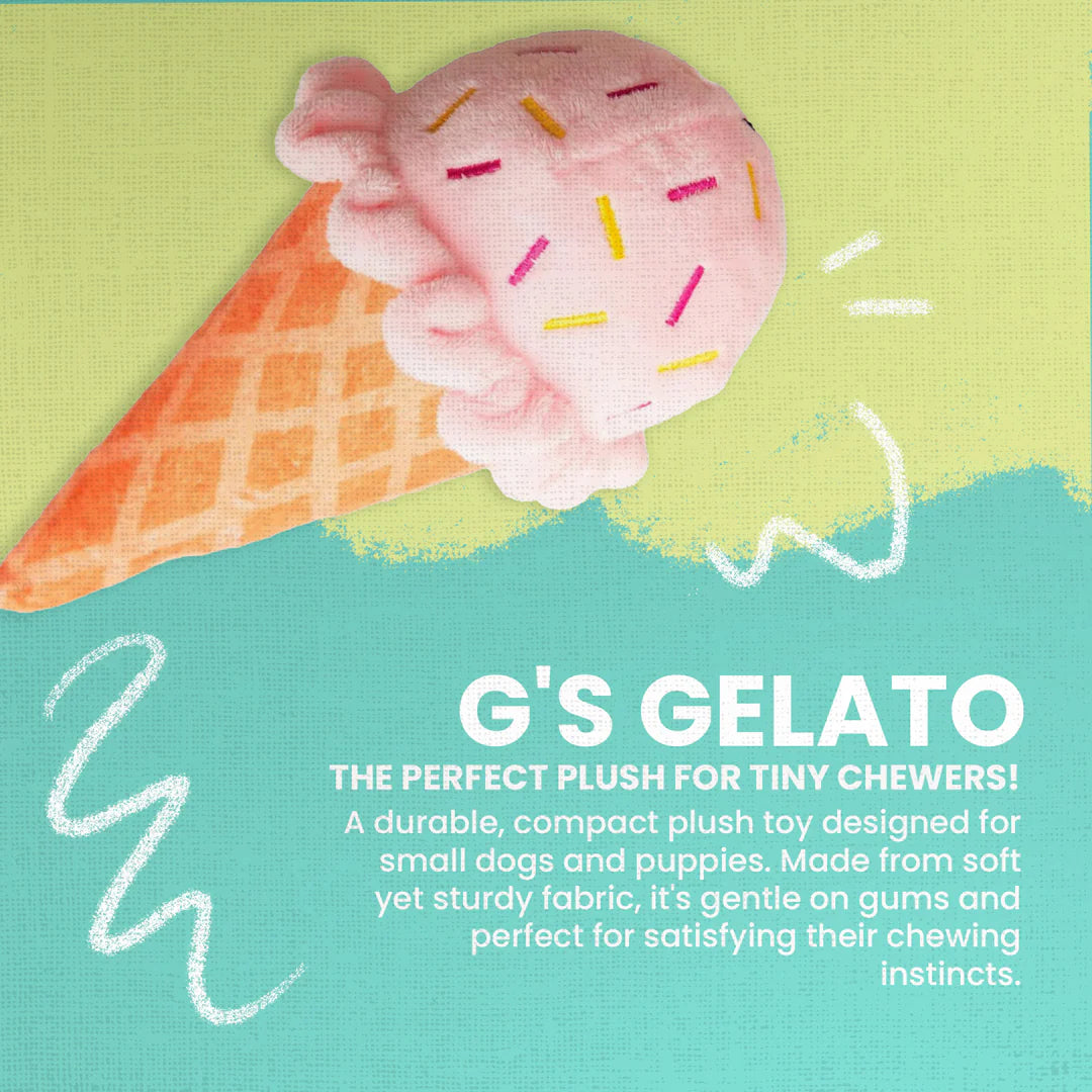 SnugArooz G's Gelato (pink) Plush Dog Toy